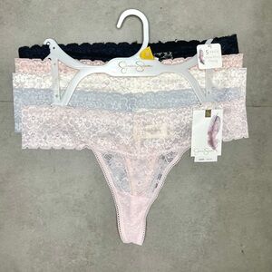 Jessica Simpson Ultra Flirty Lace Thong Intimates - Sef of 5‎
